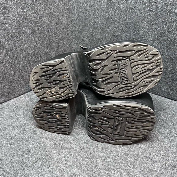 Demonia "Camel-103" platform t-strap sandals in black vegan leather size 10 - Picture 8 of 11